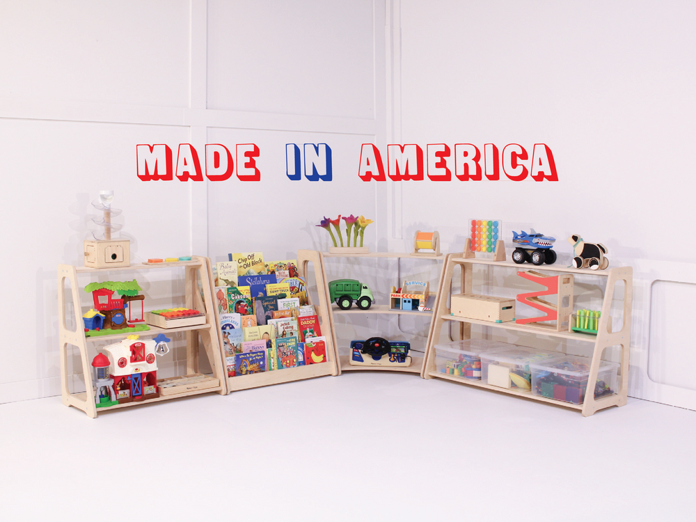 44 Wide Montessori Shelf Large Free Standing Shelving for Kids