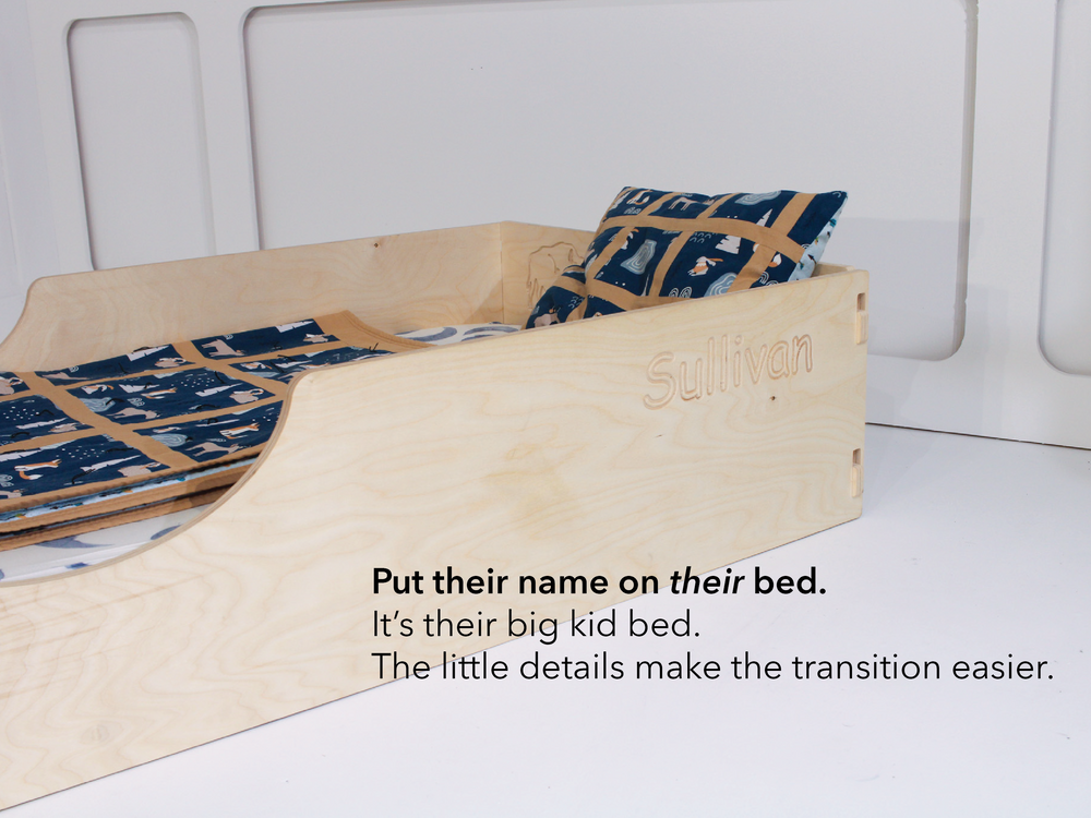 Kid's Montessori Floor Bed And Slide